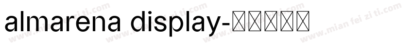 almarena display字体转换